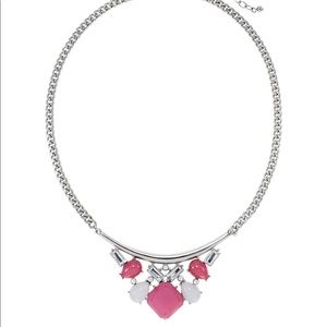 WHBM NWT Pink White Bib necklace